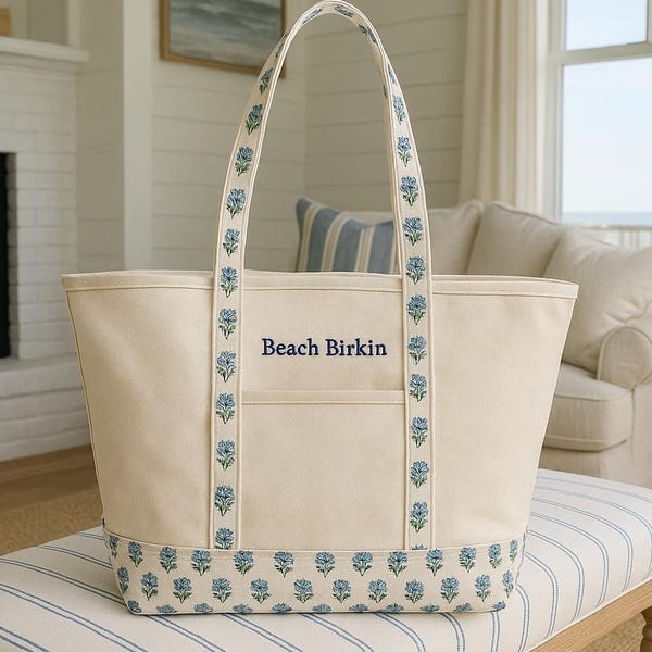 Personalized Canvas Tote, Embroidered Tote, Monogram Canvas Tote Bag, Custom Tote Bag, Preppy Boat Bag, Monogramed Beach Bag