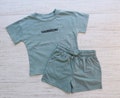Personalized Kids Set | Custom Embroidered Organic Cotton Tee + Shorts | Baby Toddler Name | Summer Kids Clothing Gift | Monogram Set