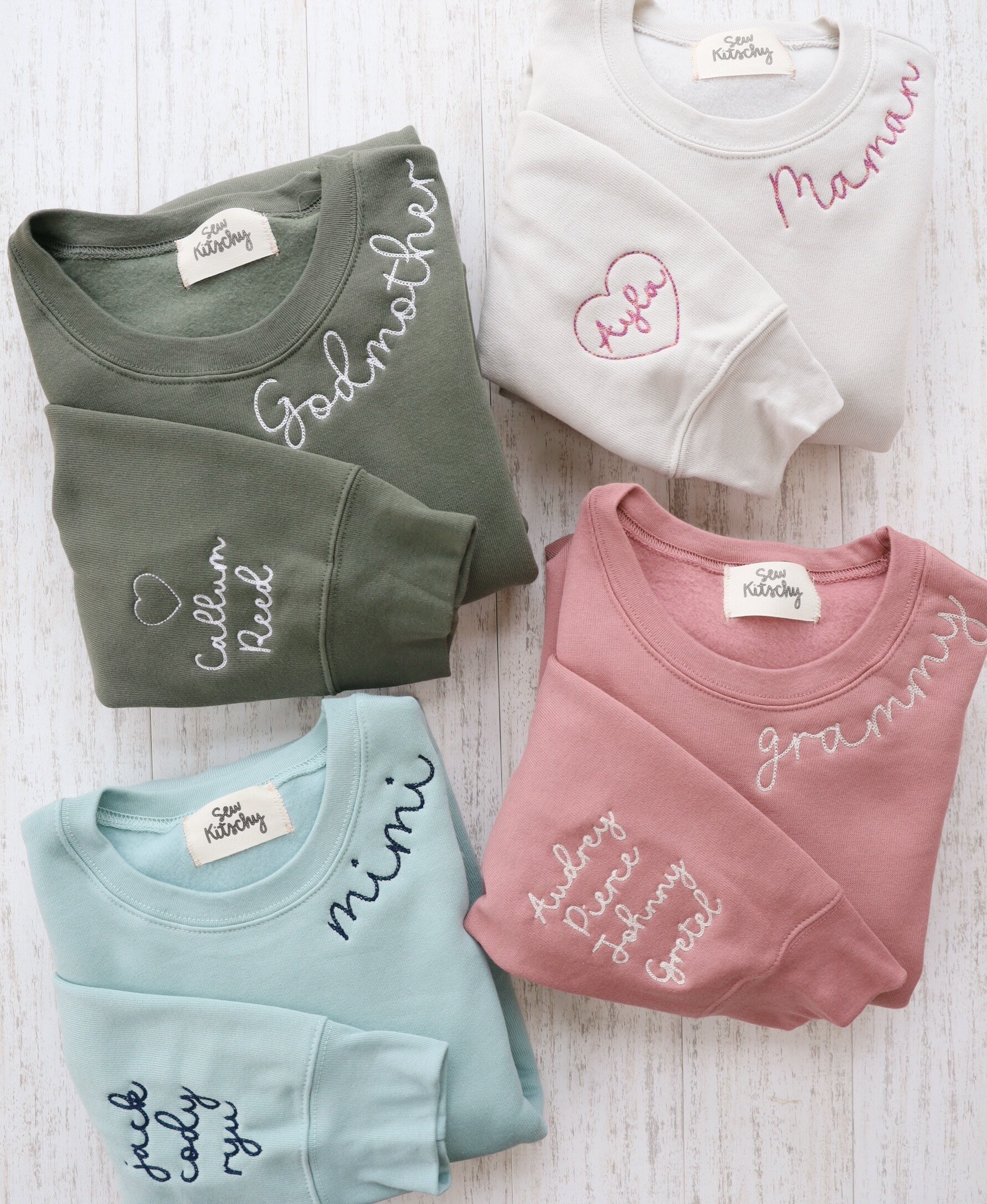 CUSTOM EMBROIDERED CREW + Custom Embroidered Crew Neck