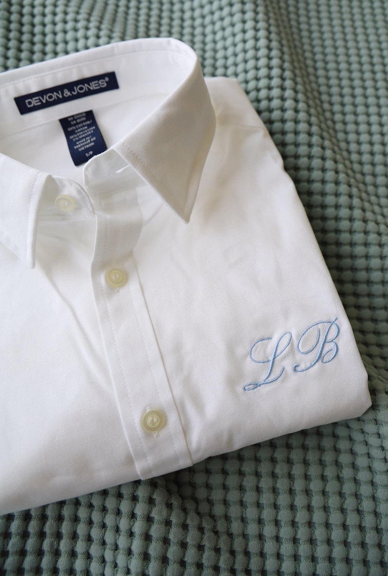 Custom Embroidered Button Down Shirt | Personalized Monogram Shirt ...