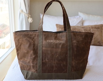 Personalized Canvas Tote, Embroidered Tote, Monogram Canvas Tote Bag, Custom Tote Bag, Preppy Boat Bag, Monogramed Beach Bag