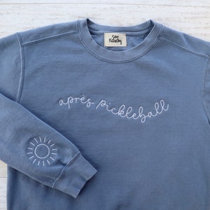 CUSTOM EMBROIDERED CREW Comfort Colors + Adult Custom Embroidered Crew Neck Sweatshirt