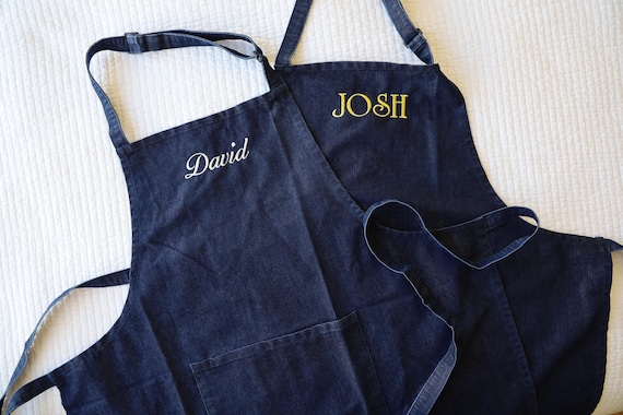 Personalized Embroidered Apron • Custom Name Apron • Chef Gift • Kitchen Apron • Sourdough Baker Gift • Custom Cooking Apron
