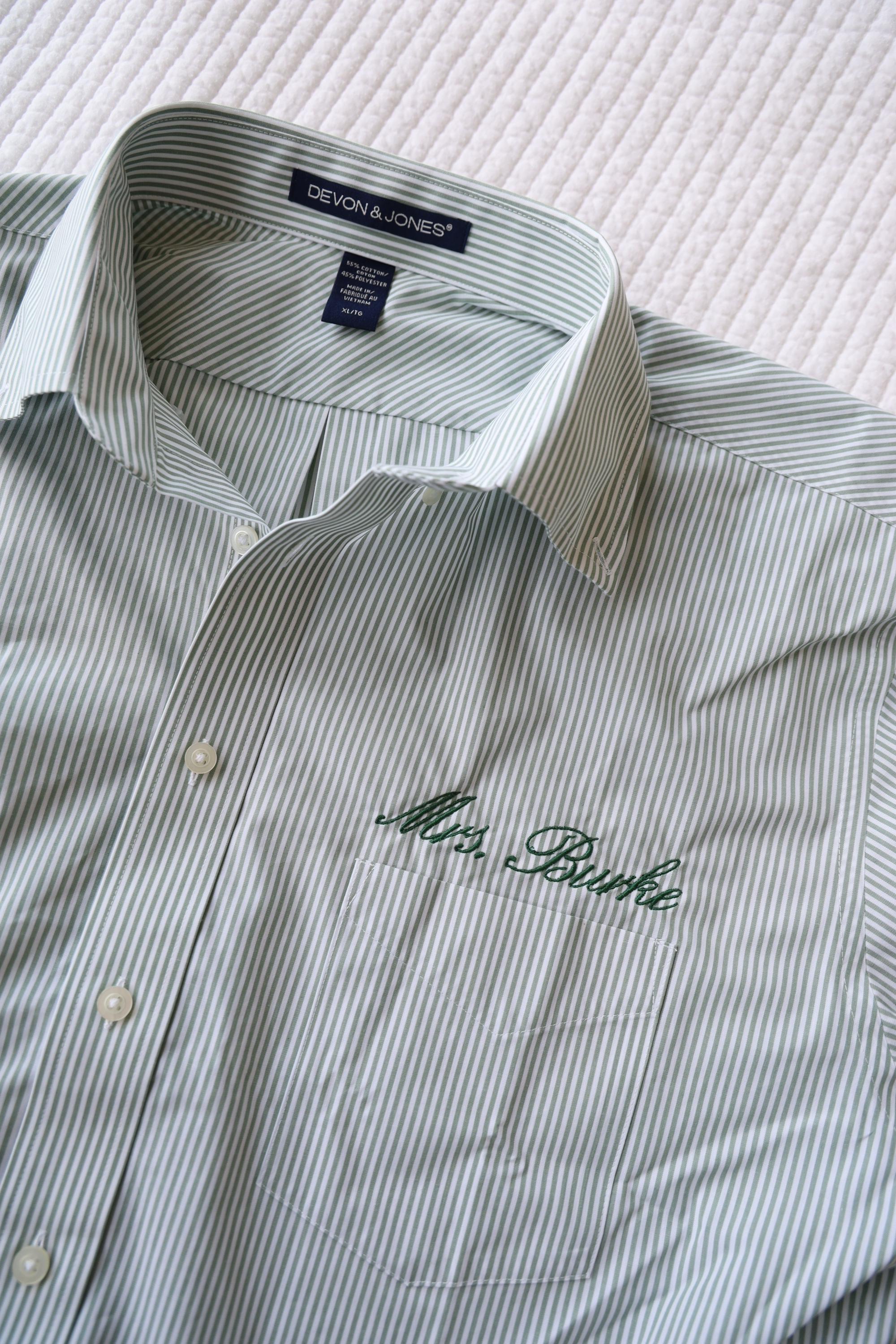 sell custom embroidered dress shirt online Custom Embroidered Button Down Shirt | Personalized Monogram Shirt | Oversized Button Up | Gift for Her