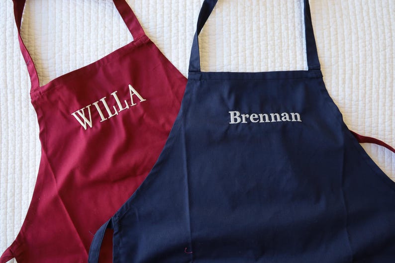 Personalized Embroidered Apron • Custom Name Apron • Chef Gift • Kitchen Apron • Sourdough Baker Gift • Custom Cooking Apron bild 4