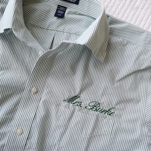 Custom Embroidered Button Down Shirt | Personalized Monogram Shirt ...