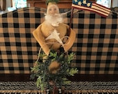 Primitive Handmade Santa Claus - Christmas Decoration