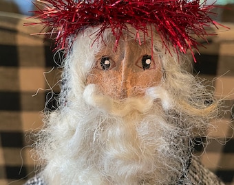 Primitive Handmade Santa Claus - Christmas Decoration