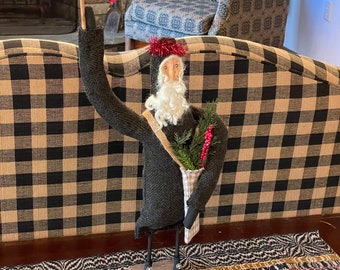 Primitive Handmade Santa Claus - Christmas Decoration