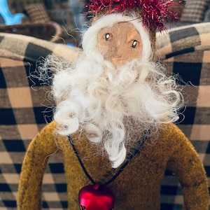 Primitive Handmade Santa Claus - Christmas Decoration
