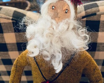Primitive Handmade Santa Claus - Christmas Decoration