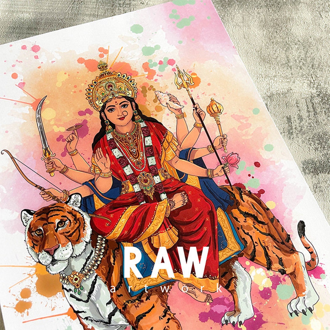 Durga Goddess elemental – Festive (Instant Transfer Sheet) – Kraftily  Konnect