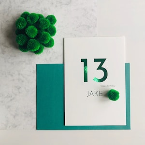 Personalised 13th Birthday Card