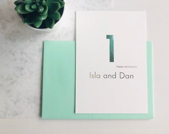 Personalised Anniversary Card (any year)