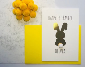 Personalised Happy 1st Easter Card, 1st Easter Card, Personalised 1st Easter, First Easter Card, First Easter Gift, Happy Easter Cards