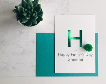 Personalised Grandad Happy Father's Day Card