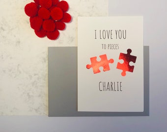 Personalised Valentine's Day Card, Valentines Card for Her, Valentines Card for Him, Valentine's Day Card, Valentine's Gift, Valentine's Day