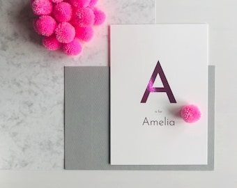 Personalised Initial Card