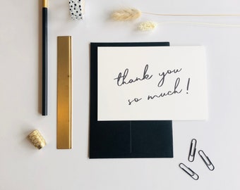 Thank You Card | Thank You So Much Card | Pack of Thank You Cards | Birthday Thank You Cards | Christmas Thank You Cards | Gift Thank You