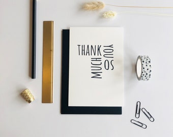 Thank You Card | Thank You So Much Card | Pack of Thank You Cards | Birthday Thank You Cards | Christmas Thank You Cards | Gift Thank You