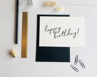 Happy Birthday Card | Birthday Card | Simple Birthday Card | Birthday Card | Monochrome Birthday Card | Have A Lovely Day Card