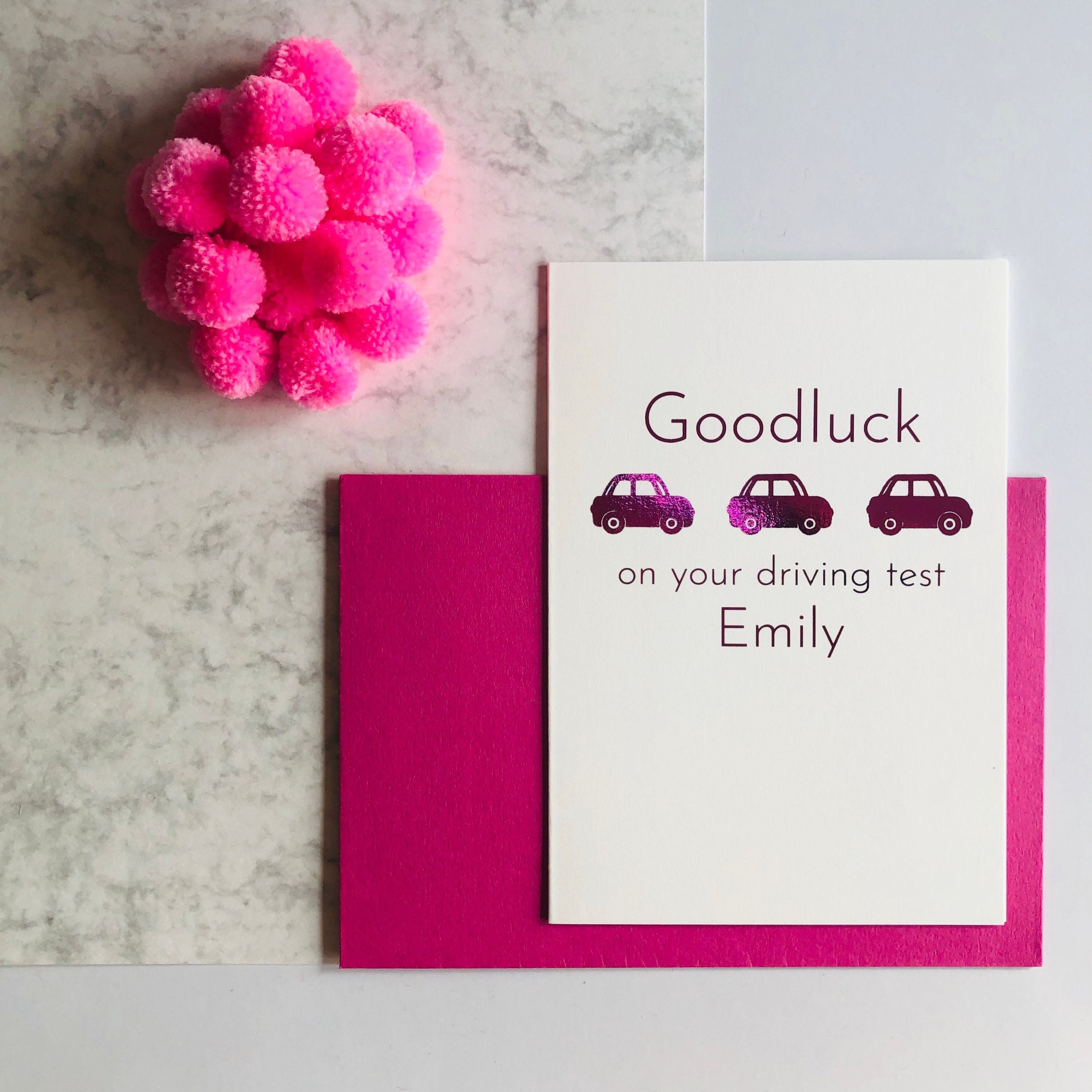 Personalised Good Luck on Your Driving Test Card Etsy Singapore