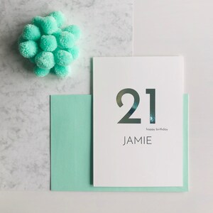 Personalised 21st Birthday Card image 2