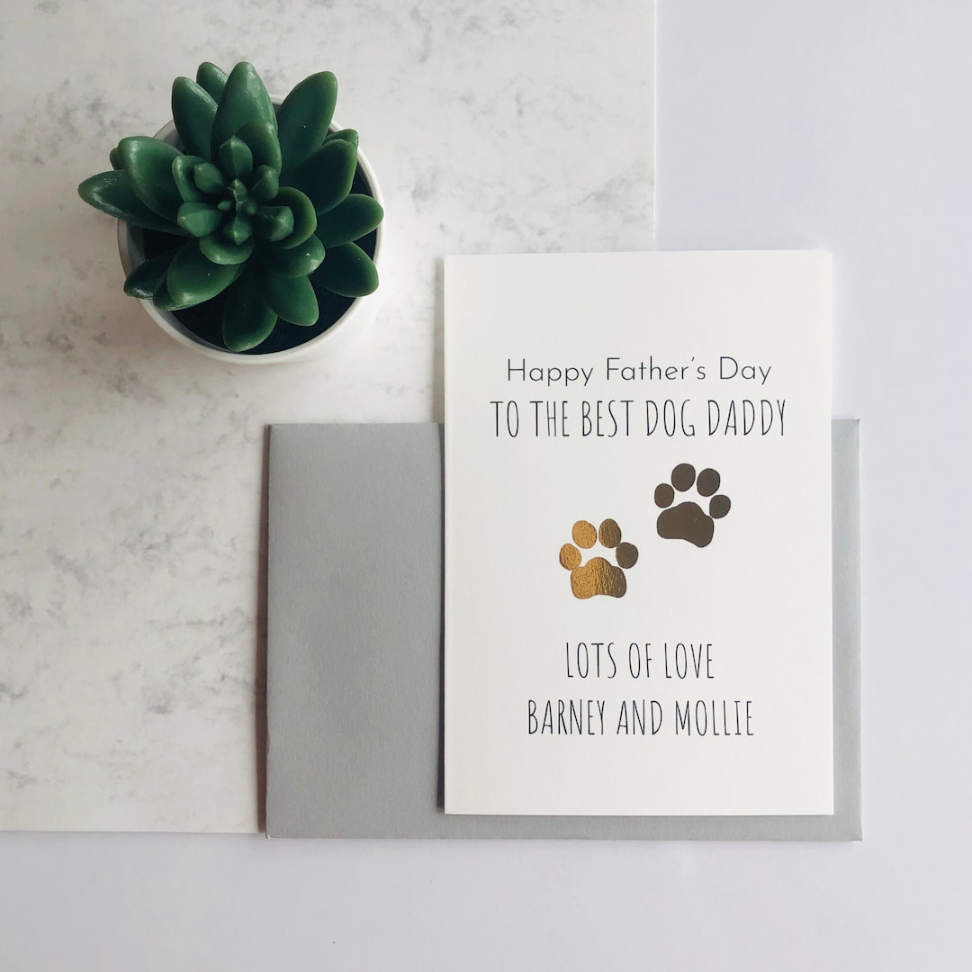 Personalised Father's Day Card From the Dogs Dogs Father's Day Card Dog ...