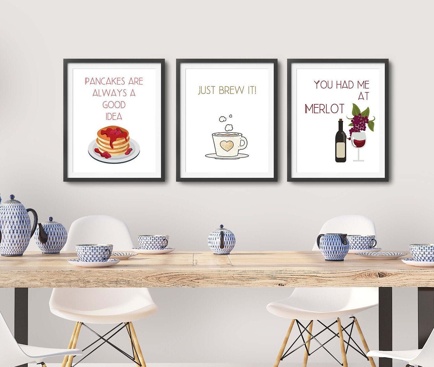 fun kitchen printable quotes print set downloadable art for etsy
