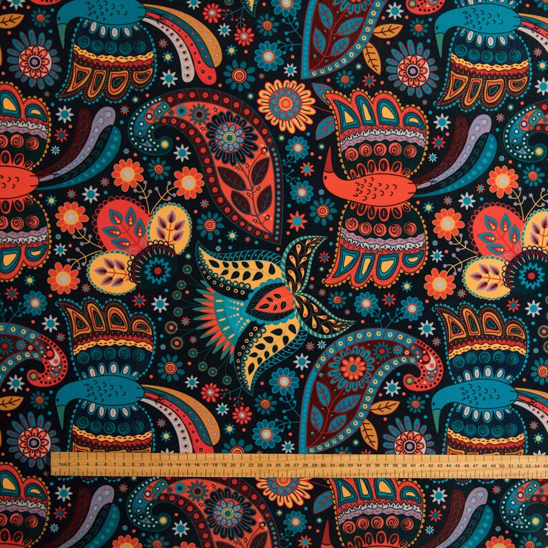 Printed Velvet Upholstery Fabric by the Metre Soft Material Etsy UK