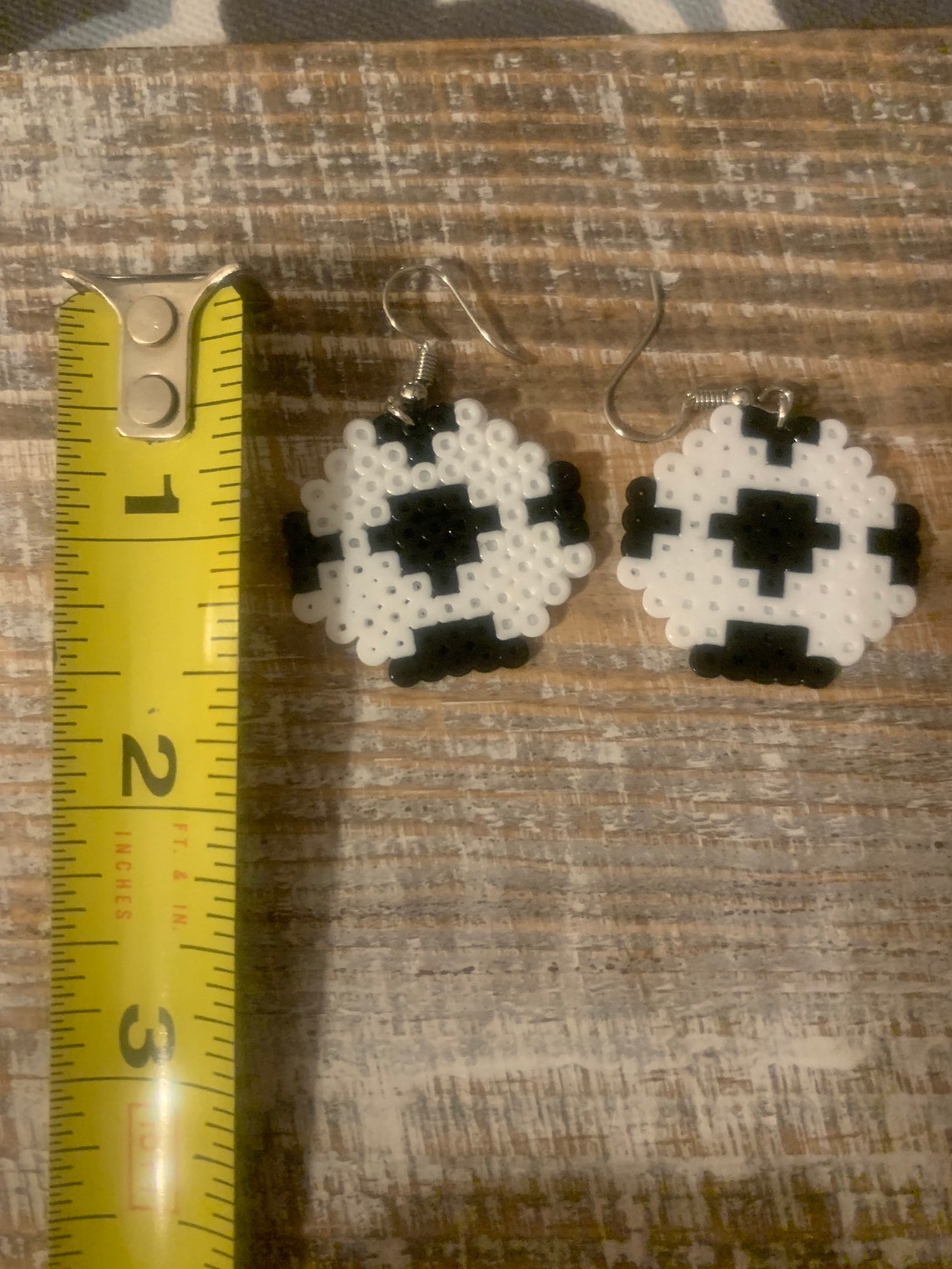 Perler Bead Soccer Ball Earrings Etsy