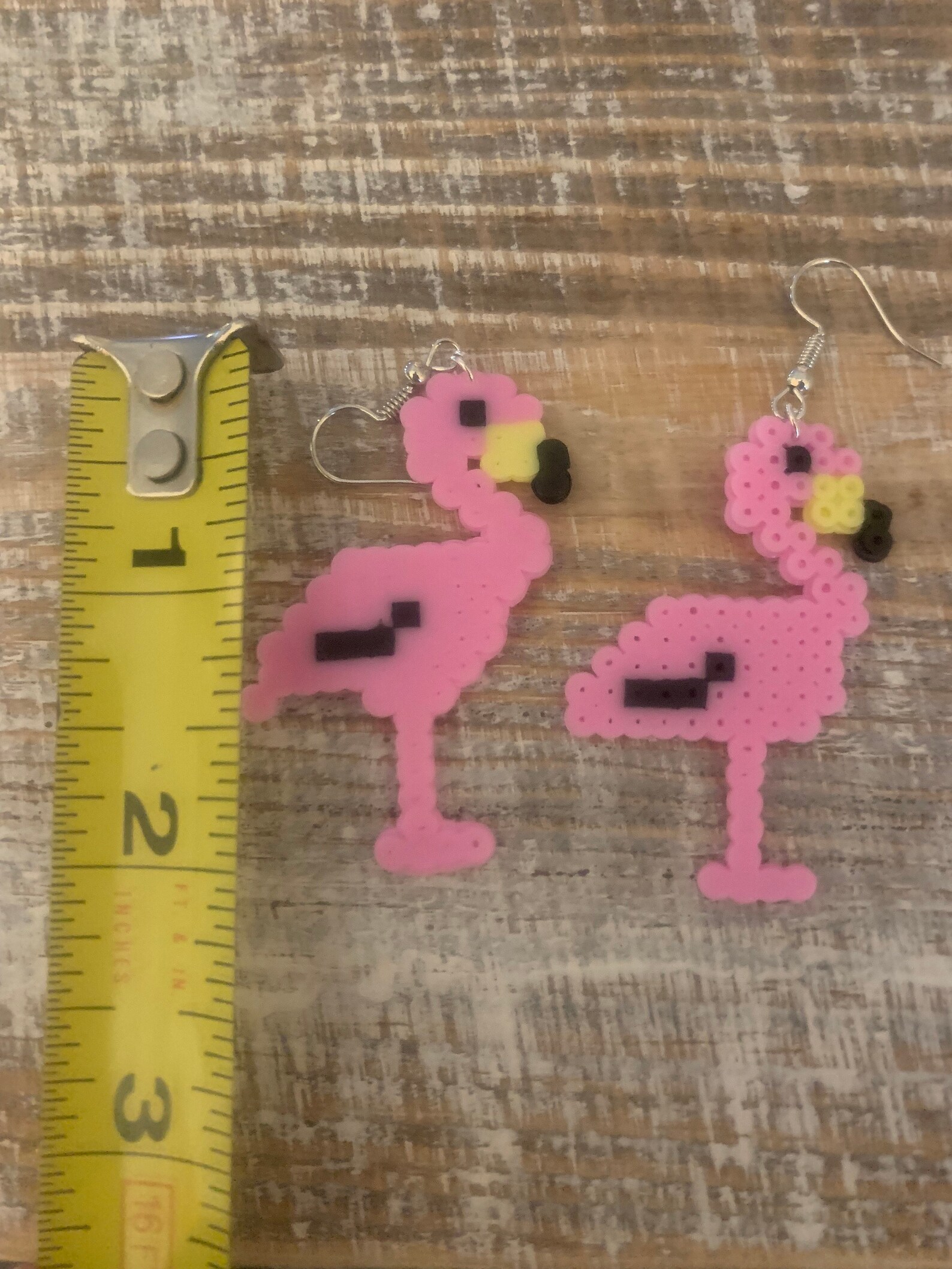 Perler Bead Flamingo Earrings Etsy
