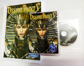 Deluxe Paint 5 - New Reversible Artwork - 25th CD-ROM DeluxePaint V DPaint for Amiga