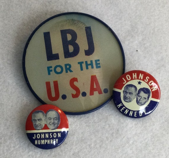 LBJ for the USA flasher campaign Pin - image 2