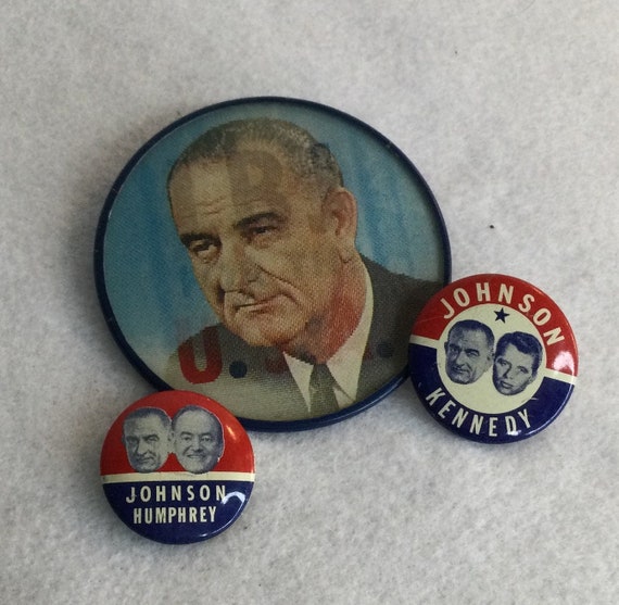 LBJ for the USA flasher campaign Pin - image 1