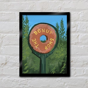 The Donut Shop - Original Painting - Watercolor Print