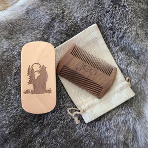 Custom Boar Hair Brush and Wooden Comb (listing is for the rectangular brush, oval brush picture is for engraving reference only)