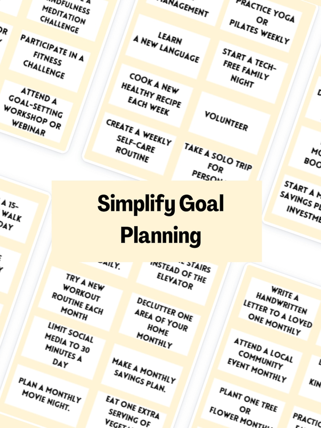 Vision Board Inspiring Goal Ideas for Your Vision Board Printable Goal