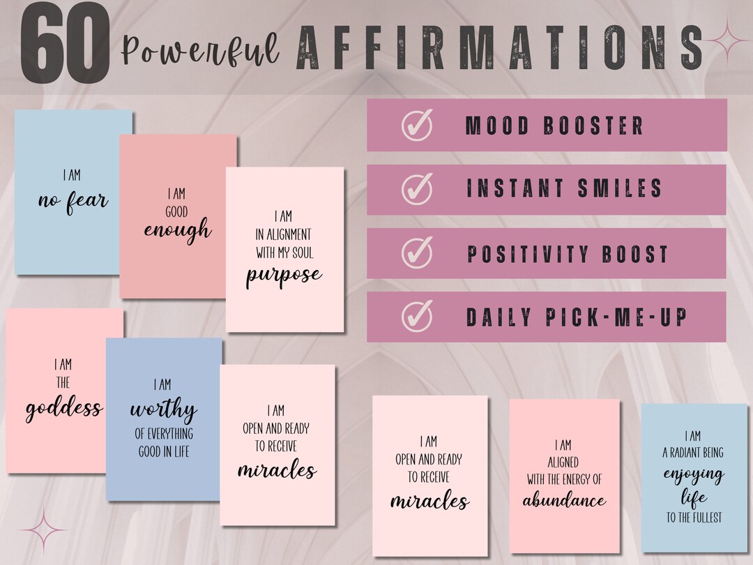 Printable Affirmations Cards| Personal Development | Self Love | Daily ...