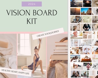 Vision board pintables 2024 | Vision board quotes and images download | Vision Board kit