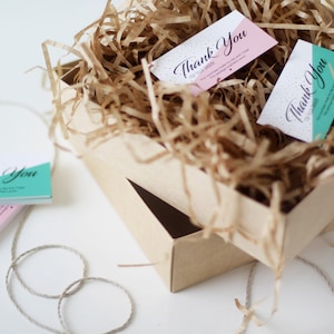 Gedruckte Dankeschön für Ihre Bestellkarte. Small Business Marke Verpackung Idee 9 x 5 cm/3,5 x 1,9 Zoll