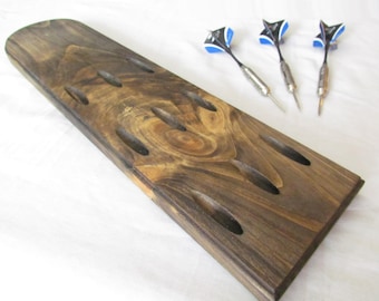 Handmade Rustic Wood Dart Holder: Game Room Wall Decor Custom designs