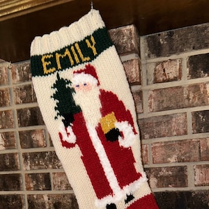 Santa Christmas Stocking      DIGITAL PATTERN ONLY