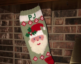 Santa Christmas Stocking                 DIGITAL PATTERN ONLY