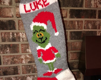 Grinch Christmas Stocking                       DIGITAL PATTERN ONLY