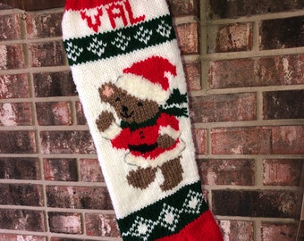 Teddy Bear Stocking                           DIGITAL PATTERN ONLY