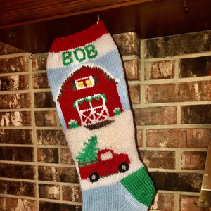 Barn Stocking               DIGITAL  PATTERN ONLY