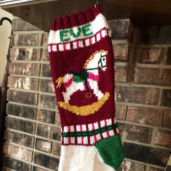 Rocking Horse Stocking            DIGITAL PATTERN ONLY