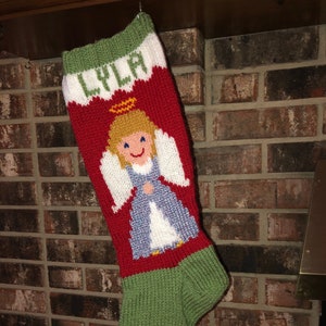 Angel Christmas Stocking                      DIGITAL  PATTERN ONLY