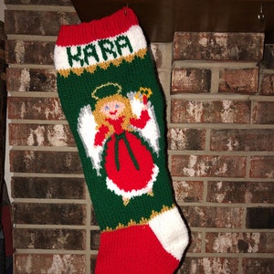 Angel Christmas Stocking                 DIGITAL  PATTERN ONLY